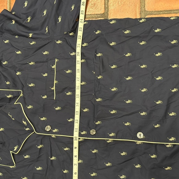 NWOT Polo by Ralph Lauren Navy Pajama Set with Repeat Logo Top XL bottom 2XL - Picture 8 of 12
